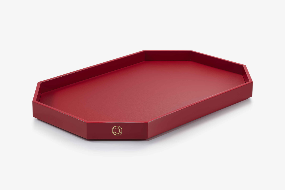 Octogone Tray L, Red