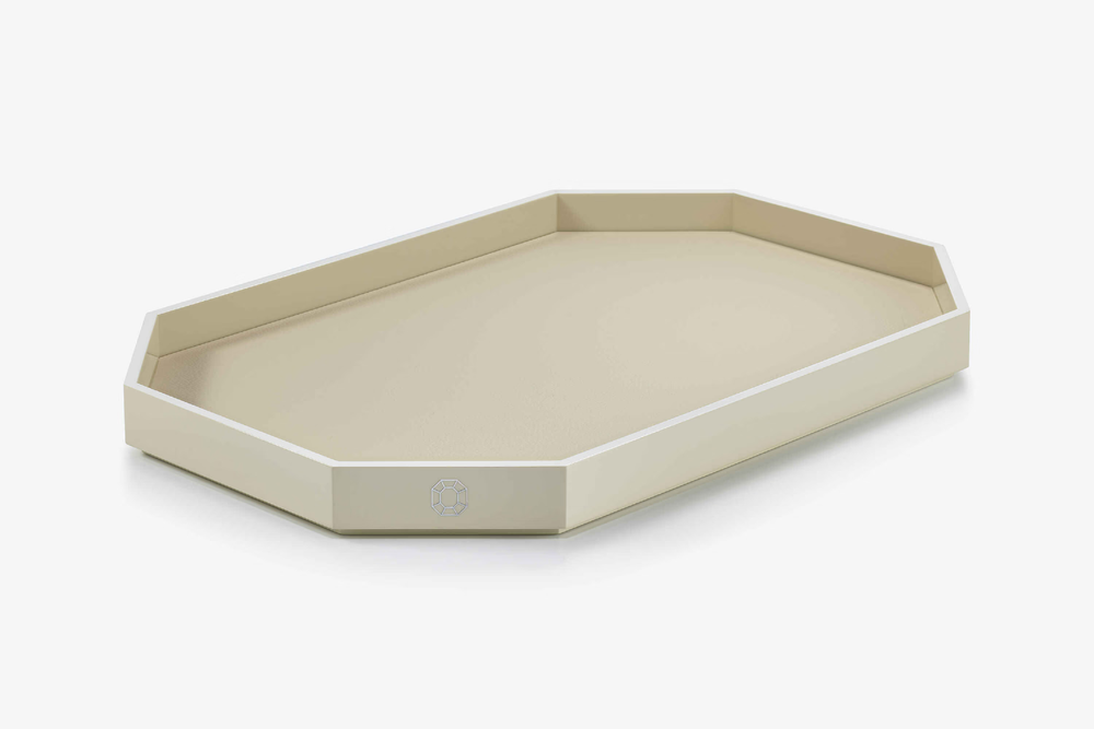 Octogone Tray L, Ivory