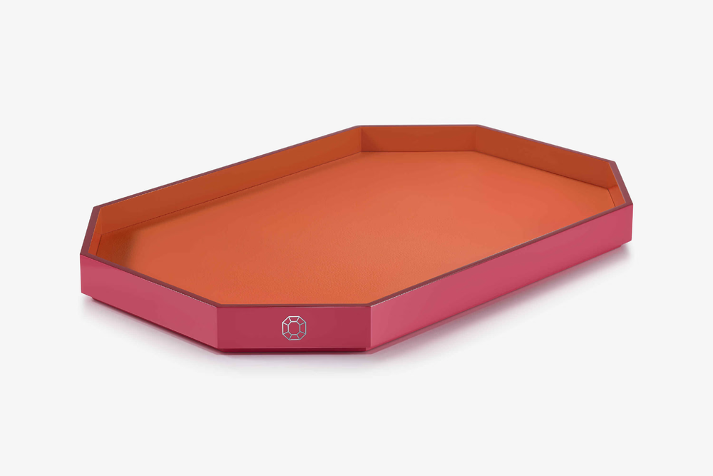 Octogone Tray L, Orange