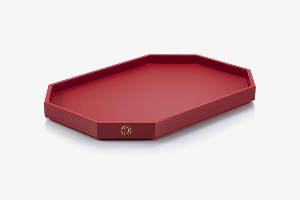 Octogone Tray M, Red