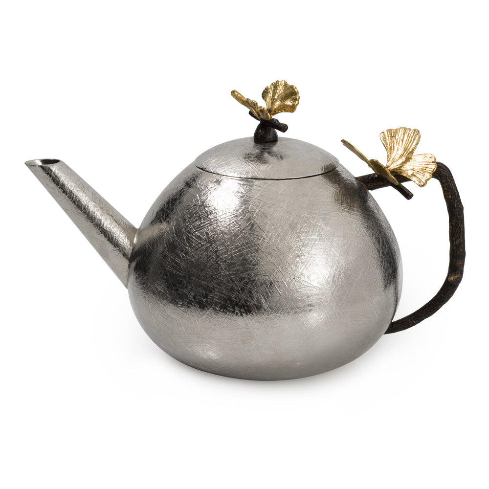 Butterfly Ginkgo Round Teapot